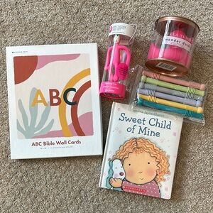 NEW Baby Gift Shower Gift Items - girl pink pastel colors - NEW - baby toddler